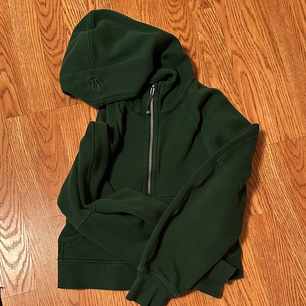 lululemon athletica Dark Green Full-Zip Scuba Quarter zip